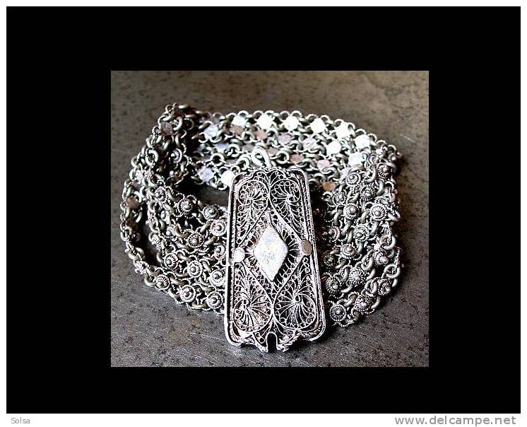 - Beau Et Large Bracelet Oriental Fiigrané Ancien / Old Big Oriental Bracelet - Armbanden