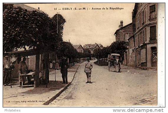 ESBLY  AV DE LA REPUBLIQUE  1918 - Esbly