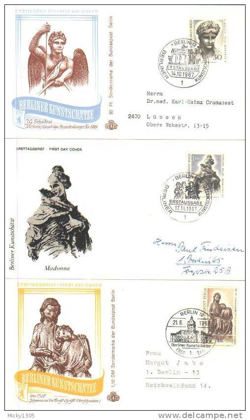 Germany / Berlin - FDC Mi-Nr 303/308 (U093)- - 1948-1970