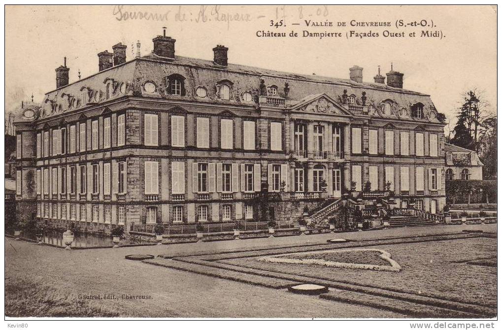 78 Vallée De Chevreuse Château De DAMPIERRE Façade Ouest Et Midi - Dampierre En Yvelines