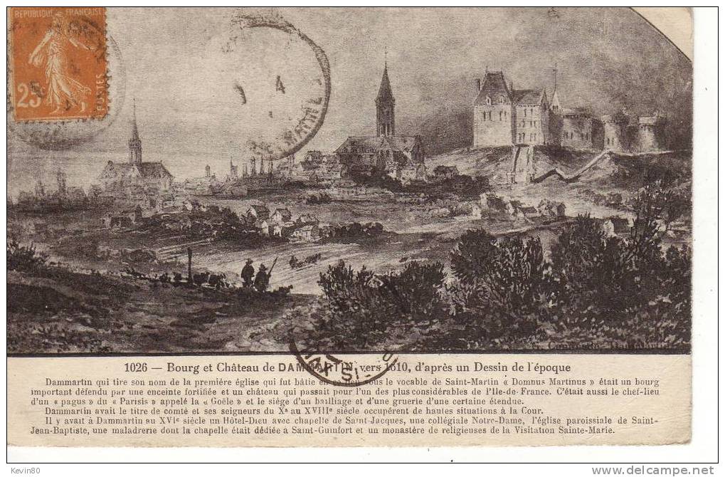 78 Bourg Et Château De DAMPIERRE Vers 1610 D'aprés Un Dessin De L'époque - Dampierre En Yvelines