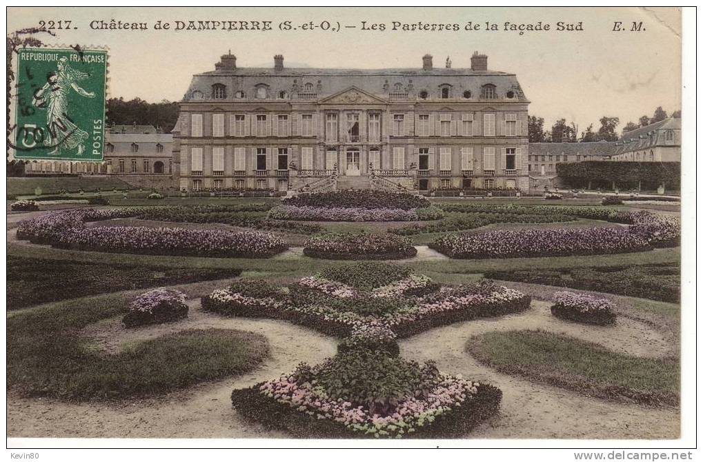 78 Château De DAMPIERRE Le SParterres De La Façade Sud Cpa Couleur - Dampierre En Yvelines