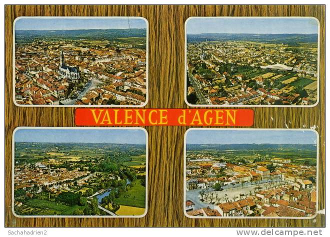 82. Cpm. VALENCE-D´AGEN. 4 Vues - Valence