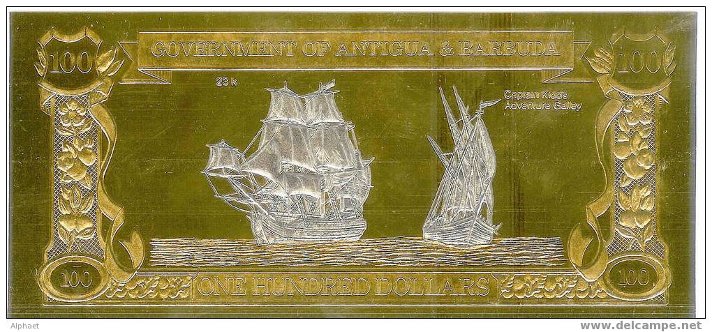 The World´s First Gold & Silver Banknotes - CAPTAIN KIDDS ADVENTURE GALLEY - Other & Unclassified