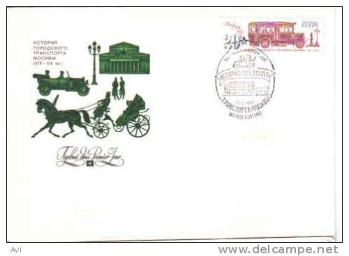 Russia - USSR Beautiful Fdc, Transport Bus - FDC