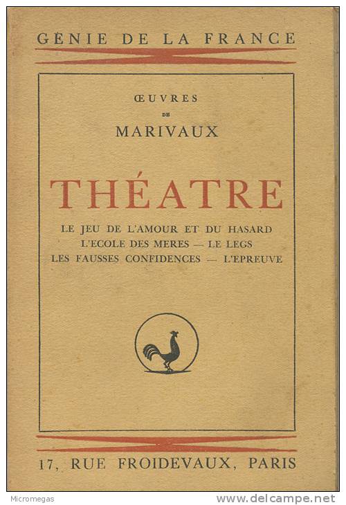 Oeuvres De Marivaux : Théâtre - Französische Autoren