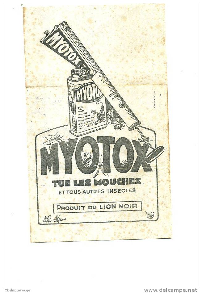 PUBLICITE MYOTOX LION D OR AYANT SERVI FORMAT20CMX12CM - A