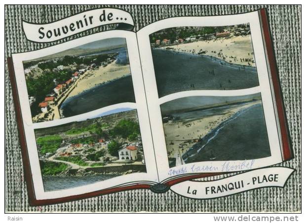 11 Aude La  Franqui -plage  Multi-vues  Ancien Camping "Le Domino"  CPA  Colorisée  Circulé   BE  Voir Détails.. - Leucate