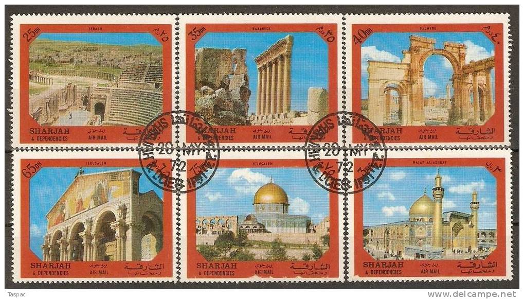 Sharjah 1972 Mi# 1228-1233 A Used - Ancient Cultural Cities Of The Middle East - Sharjah