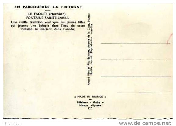 LE FAOUET  FONTAINE SAINTE-BARBE - Faouët