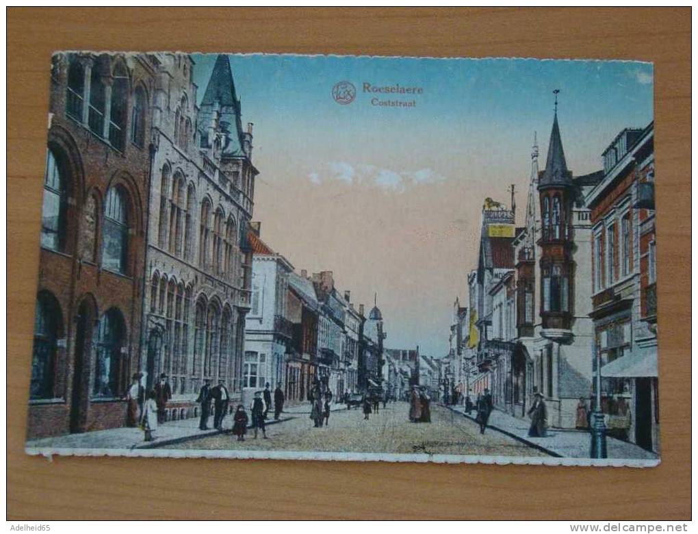 (2 Scans) Rare! Roeselare, Roeselaere, Coststraat, 1920 Naar Koperslager Veerle Dorp - Roeselare