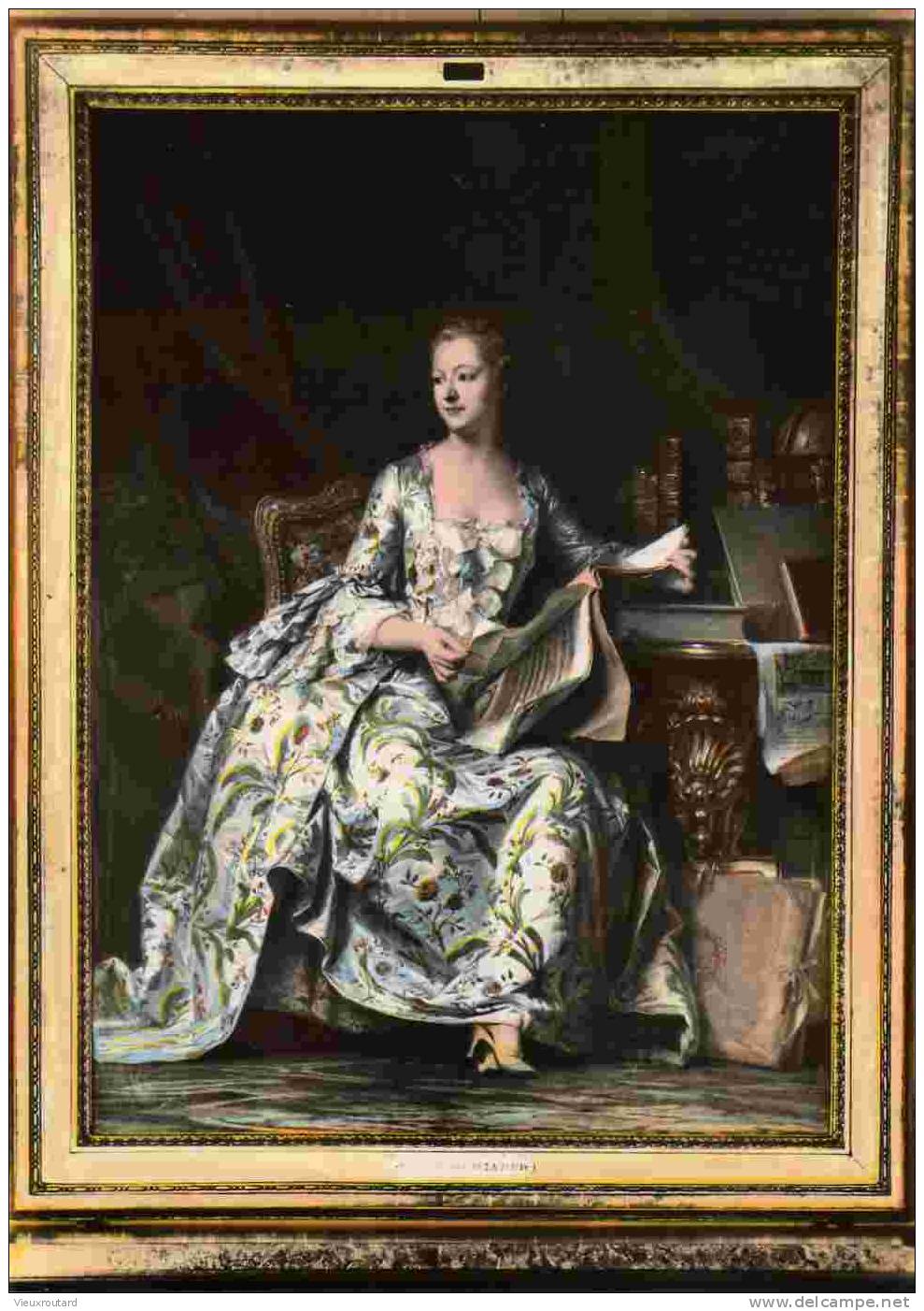 CPSM. LA MARQUISE DE POMPADOUR PAR LA TOUR (MUSEE DU LOUVRE). EN 1745 LOUIS 15 LUI DONNA AVEC LE CHATEAU... - Arnac Pompadour