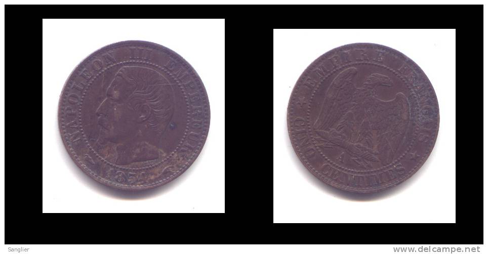 5 CTS 1854 A - 5 Centimes