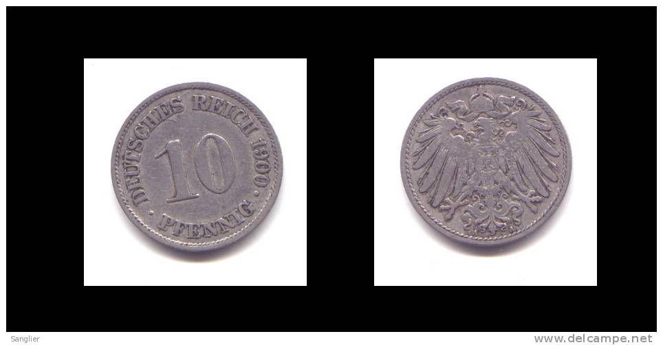 10  PFENNIG 1900 A - 10 Pfennig