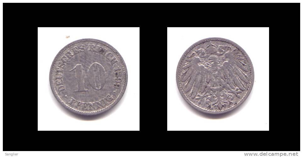 10  PFENNIG 1899 F - 10 Pfennig