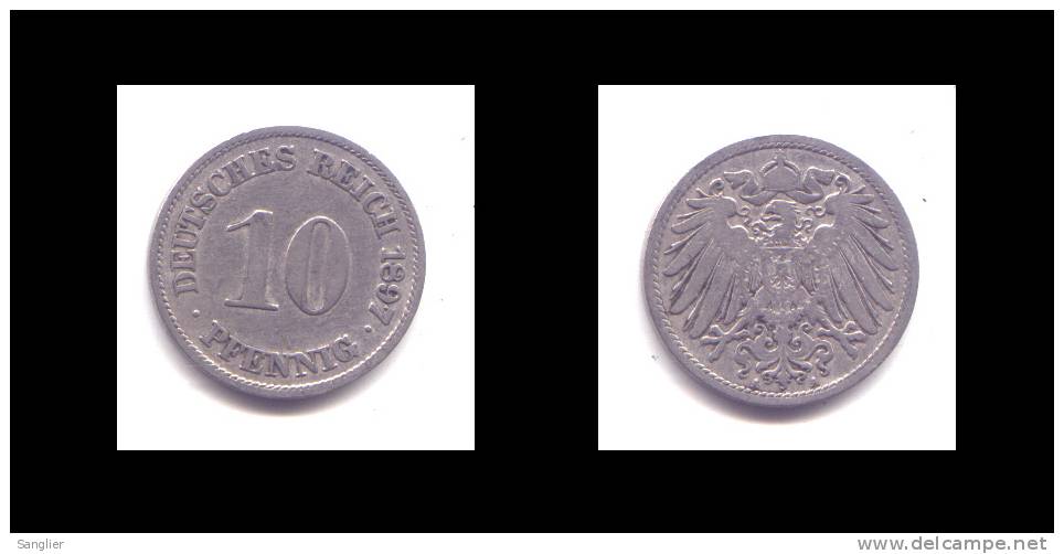 10  PFENNIG 1897 A - 10 Pfennig