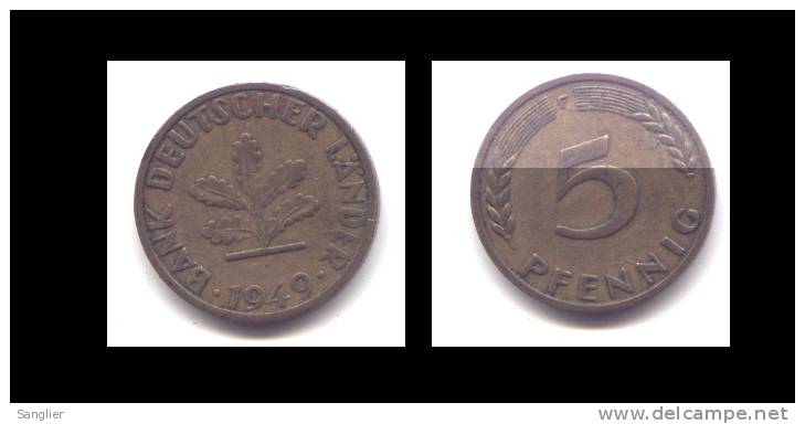 5  PFENNIG 1949 F - 5 Pfennig