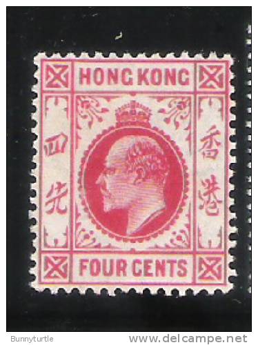 Hong Kong 1904-11 King Edward VII 4c MLH - Unused Stamps