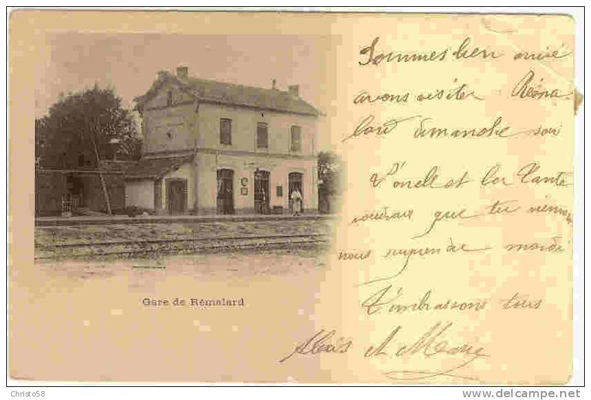 61  REMALARD  Gare    Carte Precurseur - Remalard