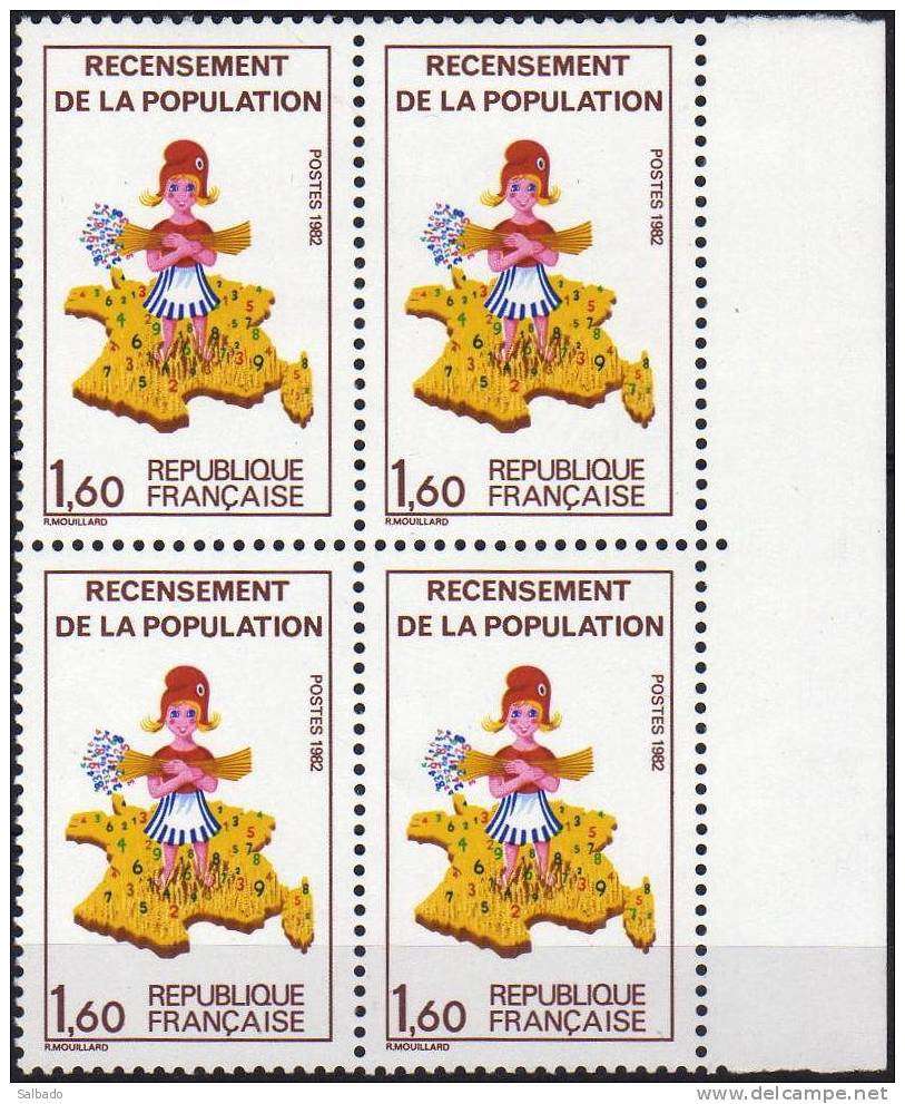 RESENCEMENT De 1982 - N° 2202a - 4 Timbres - (Côte 81,60 €) - Ongebruikt