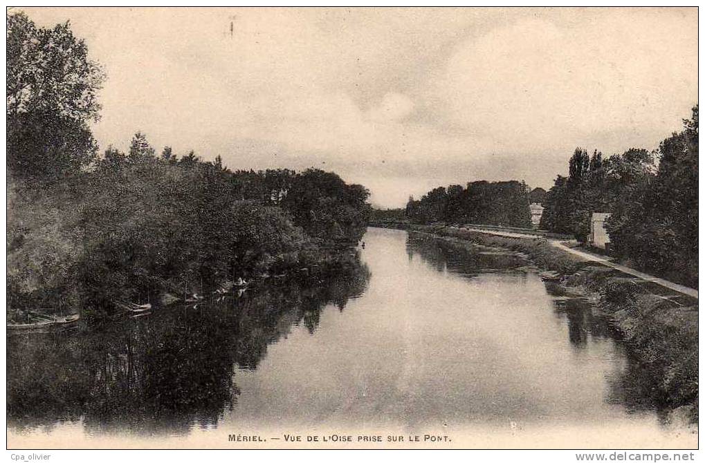 95 MERIEL Bords D´Oise, Vue Générale Prise Du Pont, Ed Breger, Dos 1900 - Meriel