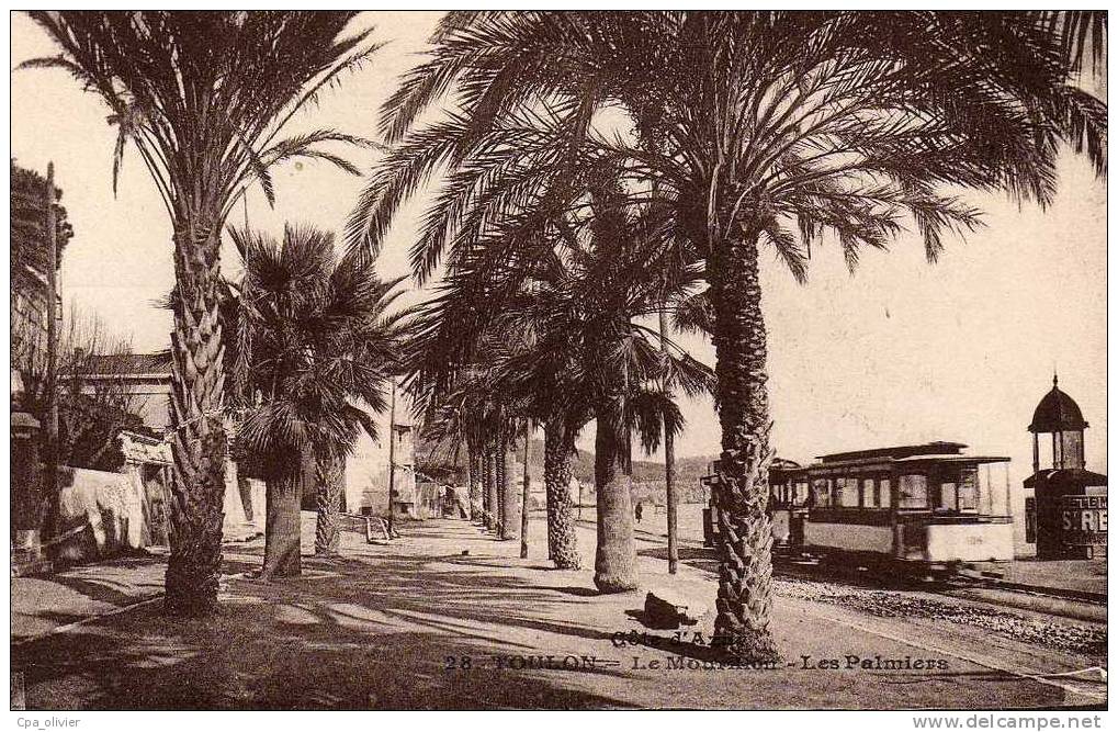 83 TOULON Mourillon, Palmiers, Tramway, Ed Gensolen 28, Cote Azur, 192? - Toulon