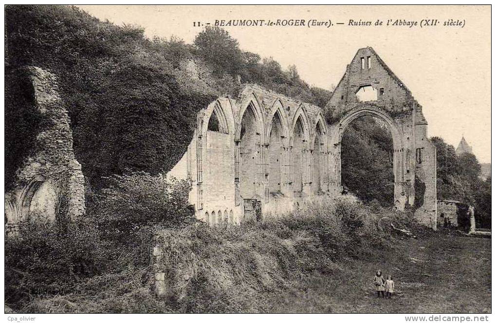 27 BEAUMONT LE ROGER Abbaye, XIIème, Ruines, Ed Durvie 11, 192? - Beaumont-le-Roger