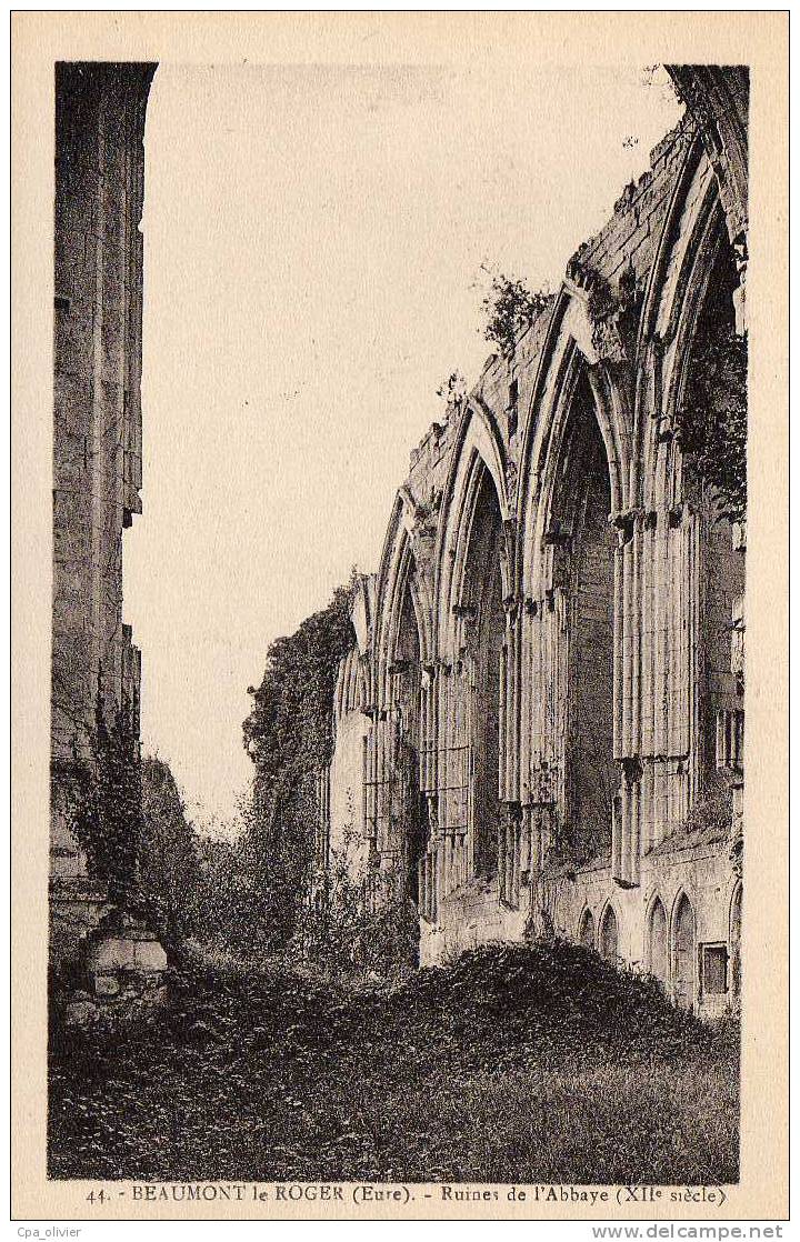 27 BEAUMONT LE ROGER Abbaye, XIIème, Ruines, Ed Durvie 44, 193? - Beaumont-le-Roger