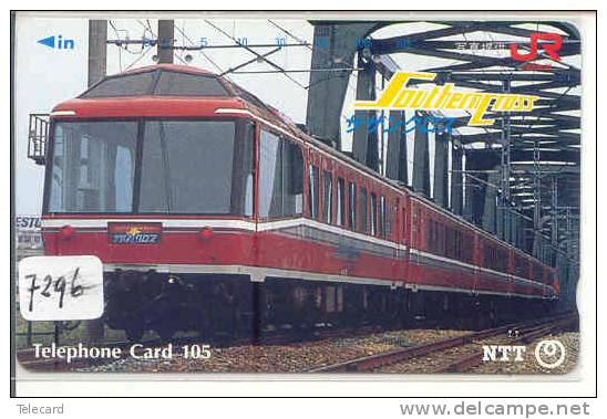 Télécarte Tram Trein (7296) Train Trenes Zug Eisenbahn Locomotive Locomotif Japon - Eisenbahnen