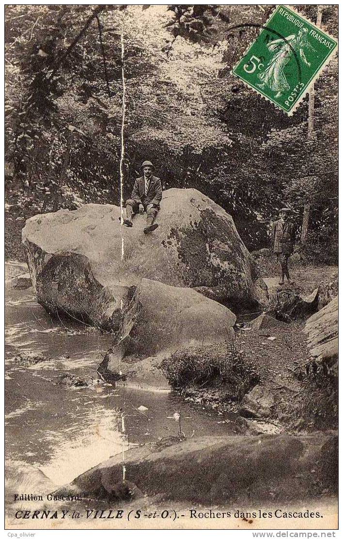 78 CERNAY LA VILLE Rochers Dans Les Cascades, Animée, Ed Gascard, 191? - Cernay-la-Ville