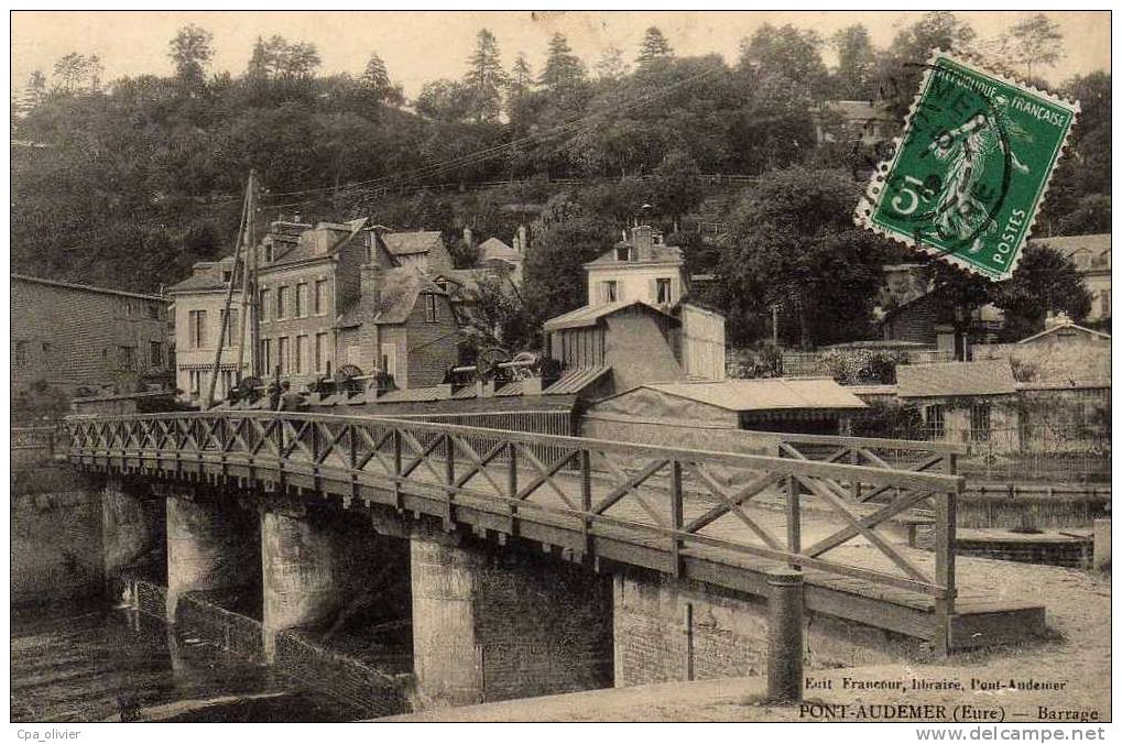 27 PONT AUDEMER Barrage, Ed Francour, 1912 - Pont Audemer