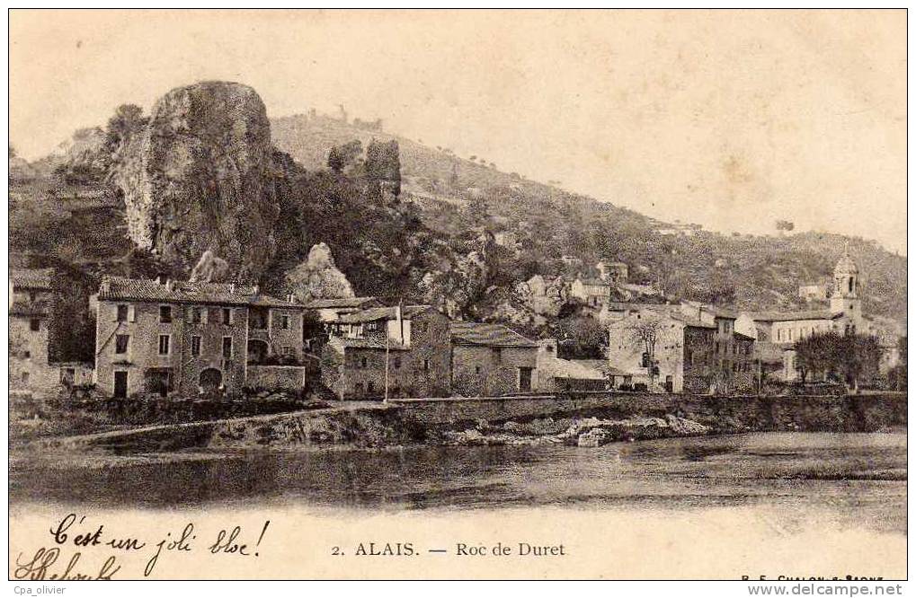 30 ALES ALAIS Roc Du Duret, Ed BF 2, Dos 1900 - Alès