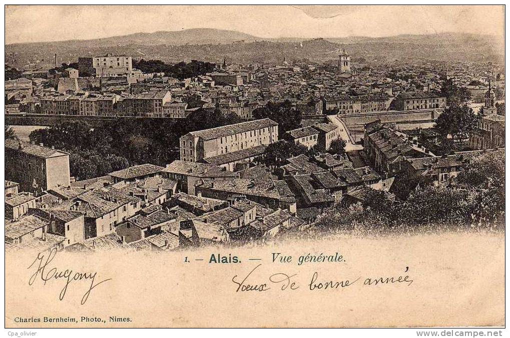 30 ALES ALAIS Vue Générale, Ed Bernheim 1, 1903 - Alès