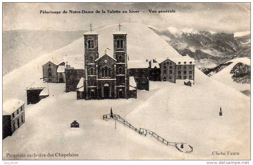 38 LA SALETTE Notre Dame, Pèlerinage En Hiver, Vue Générale, Ed Faure, 1912 - La Salette