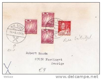 Dk-G017/  GRÖNLAND - Schiffspost /ship Mail MS Disko 1975(Anker/ Ancor I.Stpl.) - Storia Postale