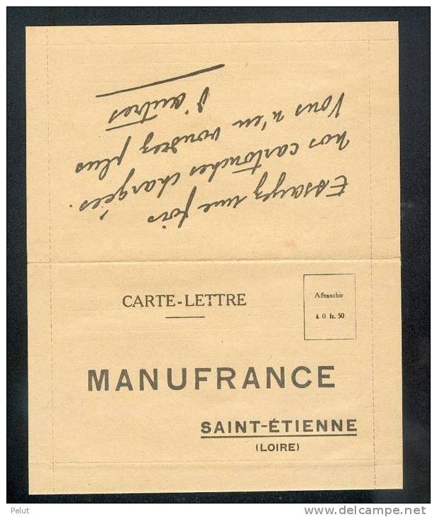 Carte-lettre MANUFRANCE Saint-Etienne    §1164 - Autres & Non Classés