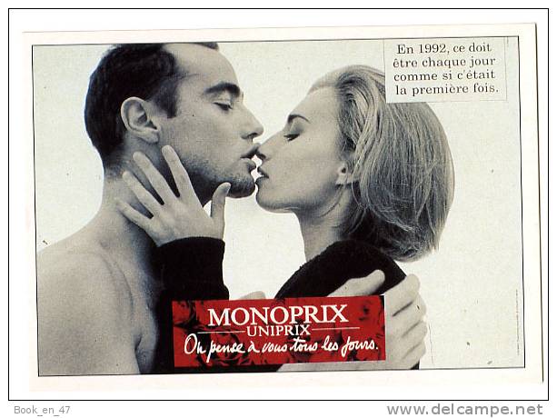 {49951} Publicité Monoprix Uniprix Fiche Atlas , Distribution  ; 1992 - Sammlungen