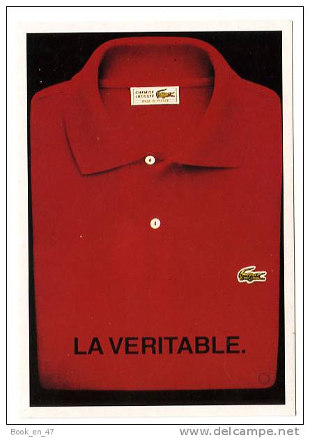 {49931} Publicité Chemise Lacoste Fiche Atlas , Mode  ; 1984 - Collections