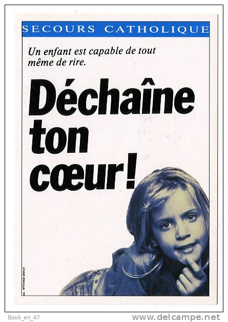 {49936} Publicité Secours Catholique Fiche Atlas , Institutionnel  ; 1988 - Collections