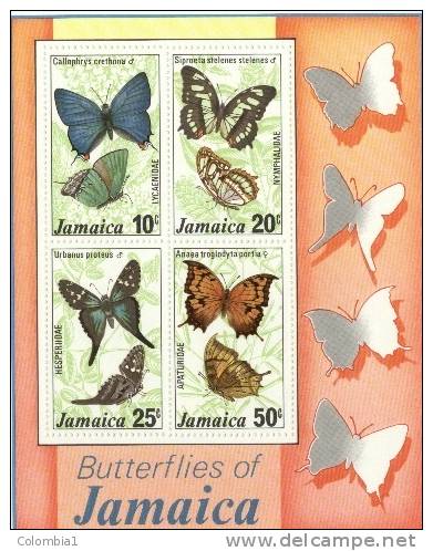 JAMAIQUE Bloc Papillons - Jamaique (1962-...)