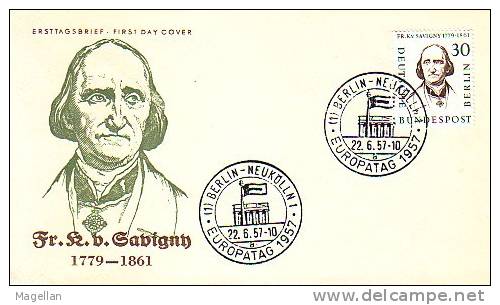 Allemagne - Berlin - Michel N° 170 Sur Lettre FDC Du 22.06.1957 - Thème Europe - Other & Unclassified