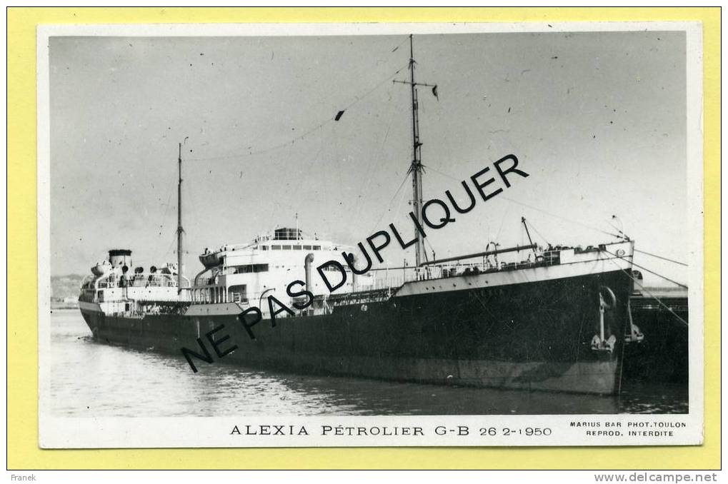 4481 - Pétrolier "ALEXIA" (26-2-1950) - Société Maritime Shell (Ex-"IANTHINA) - Commerce