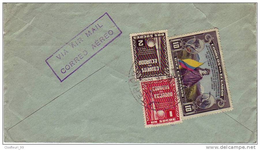 Lettre Via Air Mail, Correo Aereo, Equateur, Guayaquil,  1939 / Direction Suiza. Thème: Joaillerie - Ecuador