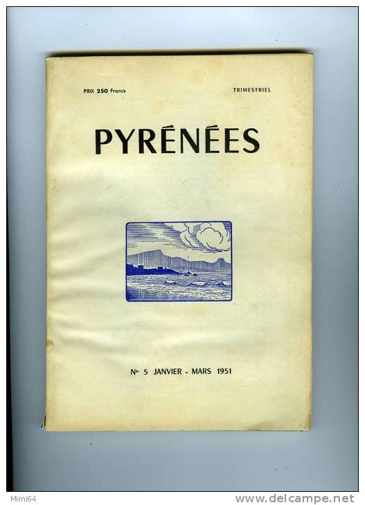 REVUE REGIONALISME DES PYRENEES--BEARN--PAYS-BASQUEn°5--JANVIER à MARS 1951 .TACHES HUMIDITÉ--VOIR SCAN-- - Midi-Pyrénées