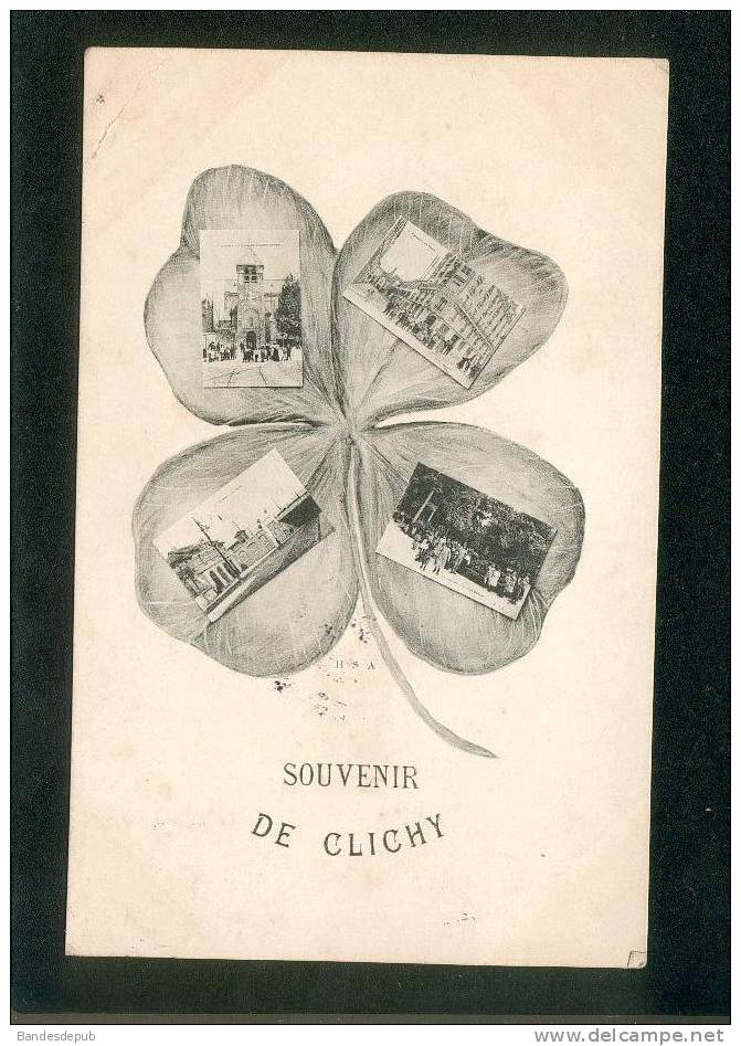 Souvenir De CLICHY ( 92 ) Multivues Trèfle à Quatre Feuilles éditeur Non Précisé - Clichy