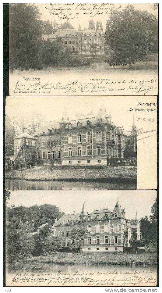 Tervueren : Le Château De Robiano---Kasteel---3 Kaarten - Tervuren