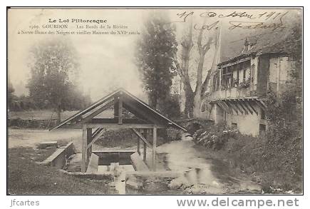 46 - GOURDON - Les Bords De La Rivière à Notre Dame Des Neiges Et Vieilles Maisons Du XVIe Siècle - Gourdon