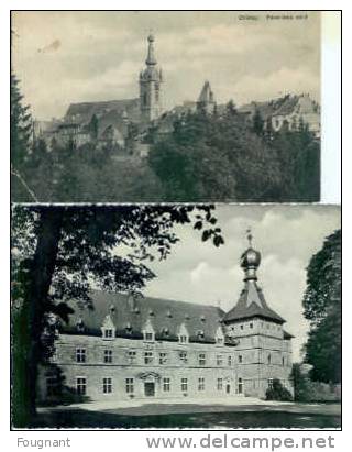 BELGIQUE:CHIMAY(Hainaut.)   .2 Cartes:1:Panorama Nord.1913.-2:Le Château:Façade Principale.(Non écrite.) - Chimay