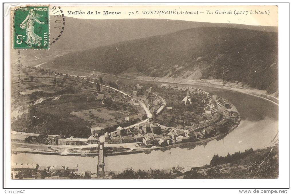 08 - MONTHERME - La Boucle - Vallée De La Meuse - Lot De 3 Cartes Dont 1 Couleur - Montherme