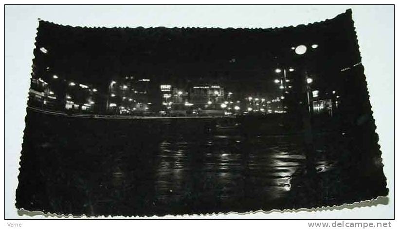 ANTIGUA FOTO POSTAL DE LA CORUÑA - LOS CANTONES - NOCTURNO - Nº 196. - La Coruña